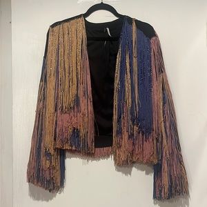 Free people rare tassel jacket size med